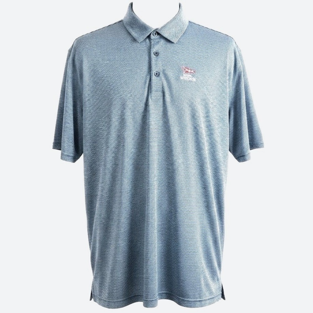 U.S. Open Golf Polo Men 2XL Blue Striped 123rd LACC Championship Golfcore Preppy